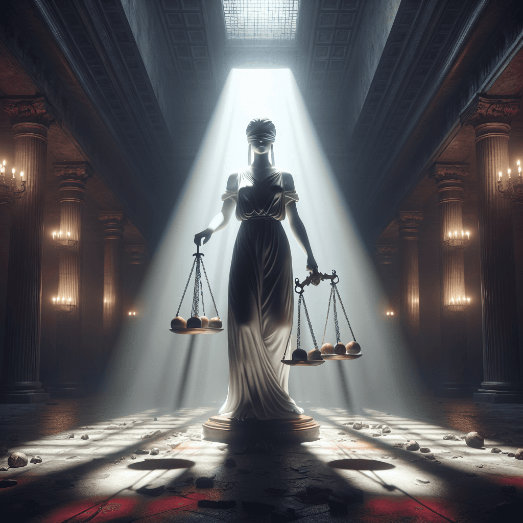 Shadows of Shame in Justice's Gaze
